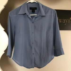 🔴 Express Sheer Button Front Blouse